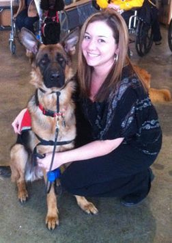 Lindsay with service dog