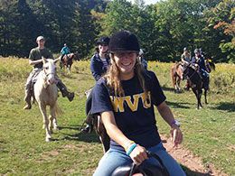 Wvu Students riding on horseback