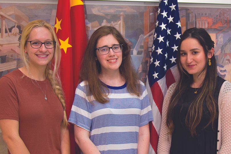 Kaitlyn Gregg, Hannah Byxbee and Tatianna Evanisko are WVU students traveling to China this summer to participate in a two-week mining and cultural exchange program.