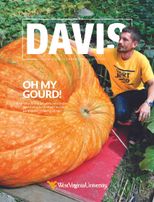 Spring 2018 Davis Magazine cover with main text Oh My Gourd!