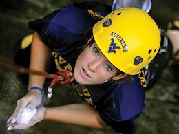 Adventure WV female rock climbing